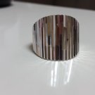 Free Engraving 925 Sterling Silver Ring with Ridges Size 10