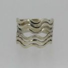 Vintage 925 Sterling Silver Wave Ring Size 8