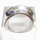 925 Sterling Silver Men's Wavy Concave Wedding Band Ring Size 5.5