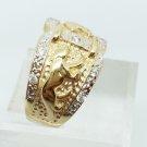 14k Yellow Gold Diamond Jaguar Cocktail Ring