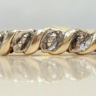 $450 10k yellow gold 0.03 carat diamond ring for women size 7