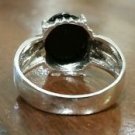 Vintage 925 Sterling Silver HUGE 5 Carat Onyx Cocktail Ring Size 9