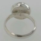 925 Sterling Silver Round Cabochon Turquoise Cocktail Ring for Women Size 6.5