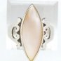 Vintage Sterling Silver Solitaire Statement Ring Size 10 w 7 Carat Pink Stone
