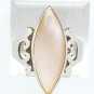 Vintage Sterling Silver Solitaire Statement Ring Size 10 w 7 Carat Pink Stone