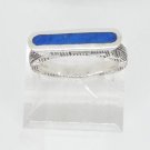 925 Sterling Silver Blue Lapis Lazuli Fine Filigree Ring Size 8 Made In Thailand