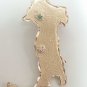 14k Yellow Gold Ruby Emerald and Diamond Italian Boot Pendant