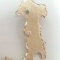 14k Yellow Gold Ruby Emerald and Diamond Italian Boot Pendant