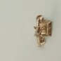 Solid 14k Yellow Gold Antique Telephone Charm Traditional Design