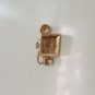 Solid 14k Yellow Gold Antique Telephone Charm Traditional Design