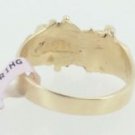 14k yellow gold nugget cocktail ring size 6.5