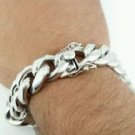 $1200 Retail HEAVY 18mm 9 inch mens sterling silver cuban link bracelet
