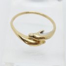 10k Yellow Gold Twin Double Dolphin Ring Size 7