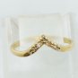 Fancy 10k Yellow Gold Diamond Band Ring Size 7