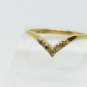 Fancy 10k Yellow Gold Diamond Band Ring Size 7