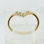 Fancy 10k Yellow Gold Diamond Band Ring Size 7
