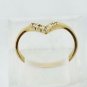 Fancy 10k Yellow Gold Diamond Band Ring Size 7