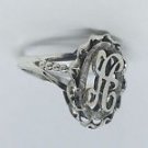 925 Sterling Silver Initial Signet Ring Letter A Size 6.5