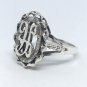 925 Sterling Silver Initial Signet Ring Letter A Size 6.5