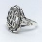 925 Sterling Silver Initial Signet Ring Letter A Size 6.5