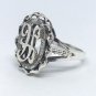 925 Sterling Silver Initial Signet Ring Letter A Size 6.5
