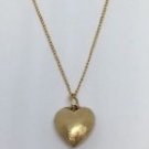 Delicate 14k Yellow Gold 14 Inch Kids Heart Choker Necklace