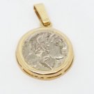 Vintage 14k Yellow Gold Antique Coin Pendant