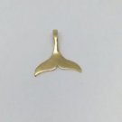 14k Yellow Gold Graceful Dolphin Tail Pendant
