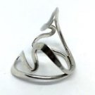 925 Sterling Silver Modern Art Abstract Jewelry Ring Size 6