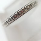 925 Sterling Silver Flower Wedding Band Ring Size 6