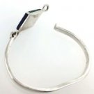 Vintage Handmade Sterling Silver Malachite bangle for women Mixed Materials
