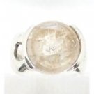 925 Sterling Silver Fancy 10 Carat Quartz Cabochon Cocktail Ring Size 7
