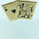 14k Yellow Gold Ace King Casino Playing Cards 21 Blackjack Charm