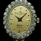 $10000 Antique 14k Baume Mercier Gold Tiffany & Co Diamond Wrist Watch for Women
