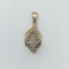 Vintage 10k Yellow Gold Diamond Pendant