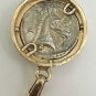 RARE Extra Fine 965 Silver Antique Roman Coin Pendant in 14k Yellow Gold Frame