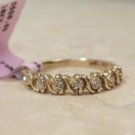 $550 10k yellow gold 0.05 carat diamond band designer ring size 7