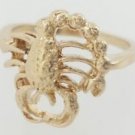 14k yellow gold scorpio zodiac Ring size 7