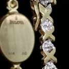 Bulova 95U31 14k Diamond Gold Watch XOXO Wristwatch for Women Mother of Pearl