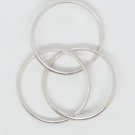 925 Sterling Silver Triple Band Rolling Ring Size 8