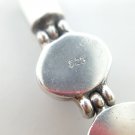 925 Sterling Silver aprx 1 Carat Triple Cabochon Bracelet 7.5 inches long