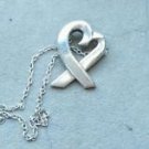 Tiffany & Co Paloma Picasso 925 Fine Sterling Silver Rolo Chain Heart Necklace