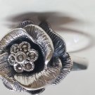 Unique 925 Sterling Silver Flower Cocktail Ring Size 8