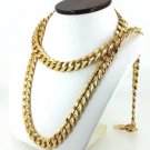 HEAVY 14k Gold  Plated Cuban Link Chain 30 inch Made In Italy