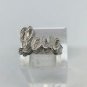 925 Sterling Silver Two Layer Love Cocktail Ring Size 7.5