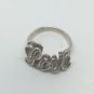 925 Sterling Silver Two Layer Love Cocktail Ring Size 7.5