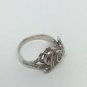 925 Sterling Silver Two Layer Love Cocktail Ring Size 7.5