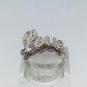 925 Sterling Silver Two Layer Love Cocktail Ring Size 7.5
