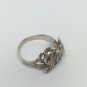 925 Sterling Silver Two Layer Love Cocktail Ring Size 7.5