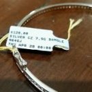 $128 925 2.5 inch diameter Cubic Zirconia sterling silver bangle for women